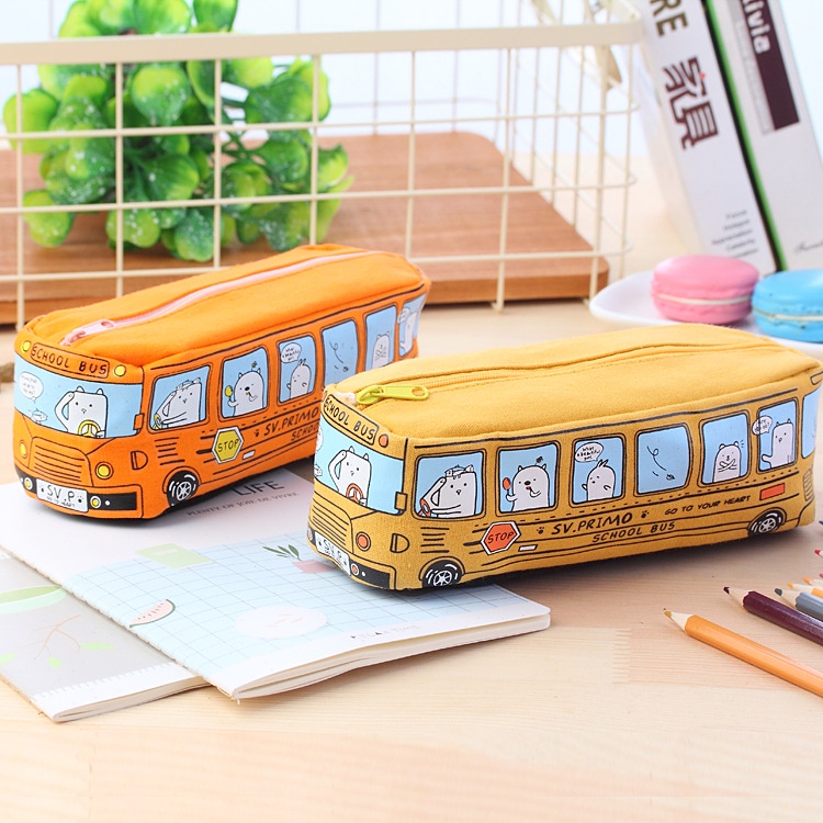 Bóp Viết Cỡ Lớn In Họa Tiết Hoạt Hình Dễ Thương Phong Cách Hàn Quốc Cho Học Sinh