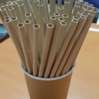 400 ống hút giấy màu nâu fi6