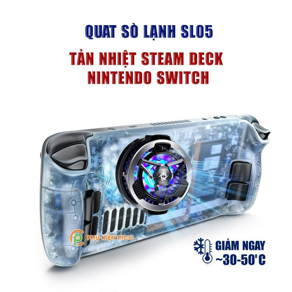 Quạt tản nhiệt Steam Deck Nintendo Switch sò lạnh từ tính SL05 - Quạt tản nhiệt điện thoại có sạc không dây