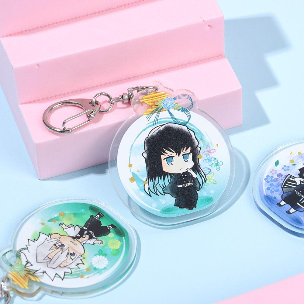 Móc Chìa Khóa Bằng Acrylic Họa Tiết Hoạt Hình Demon Slayer Độc Đáo
