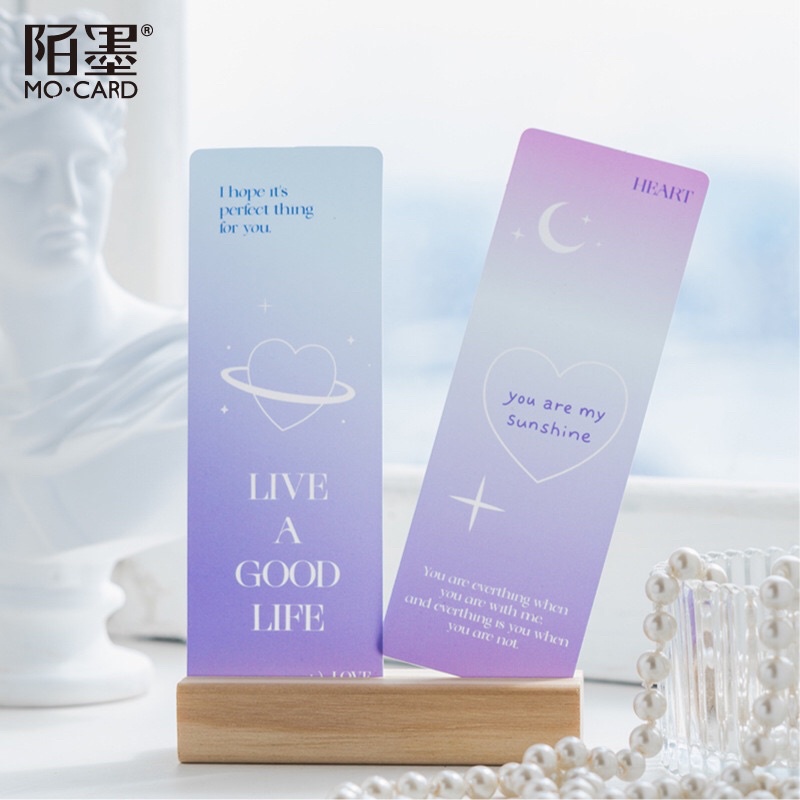 Set 5 tấm bookmark đánh dấu trang nhựa Pet
