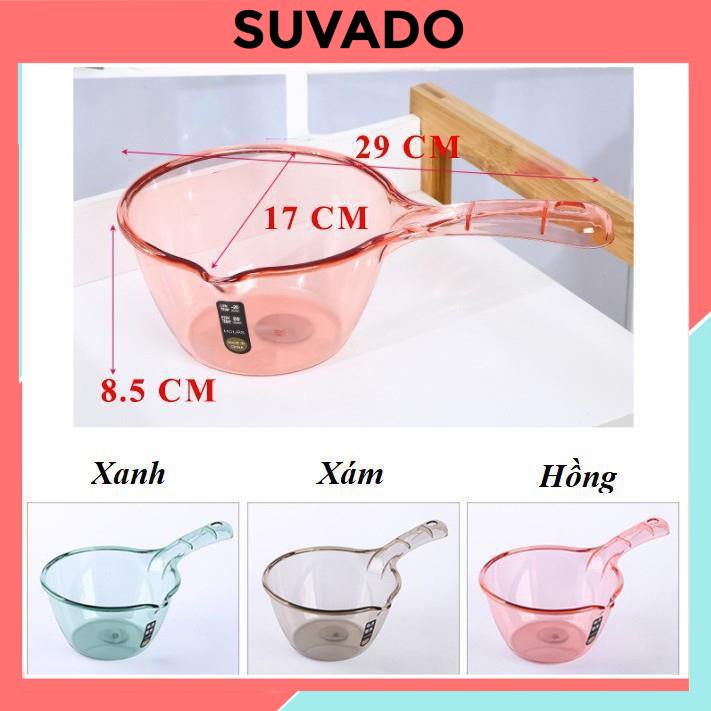 Gáo Múc Nước Bằng Nhựa Trong Suốt Siêu bền tiện lợi 007 SUVADO