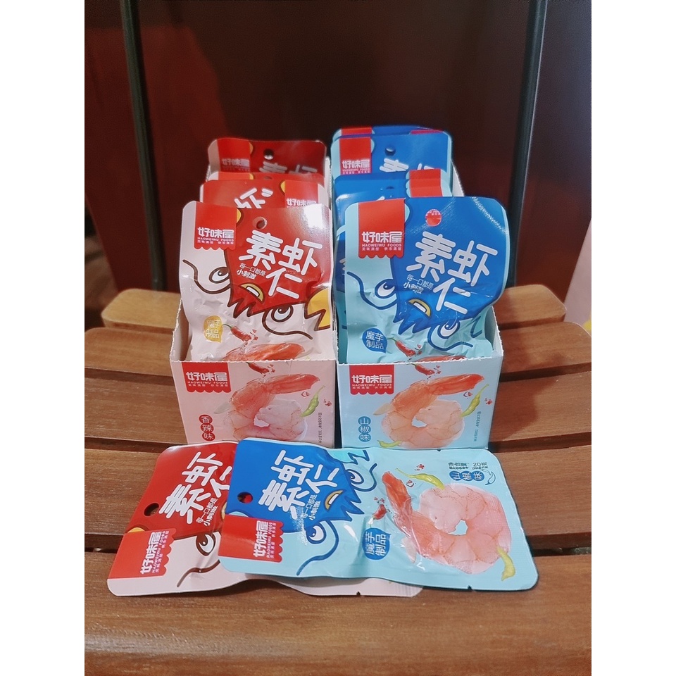 [ Món mới ] Combo 10 gói Tôm nõn chay cay cay / Tôm nõn chay tẩm vị ăn vặt đã nghiền