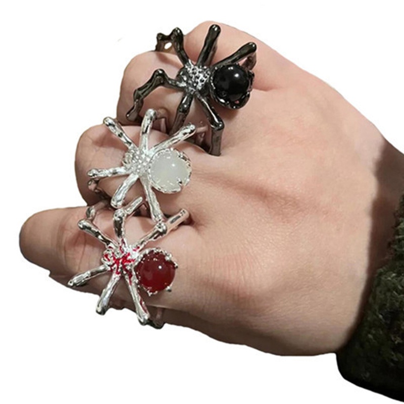 Nhẫn Hở Hình Nhện Phong Cách Halloween Cổ Điển
