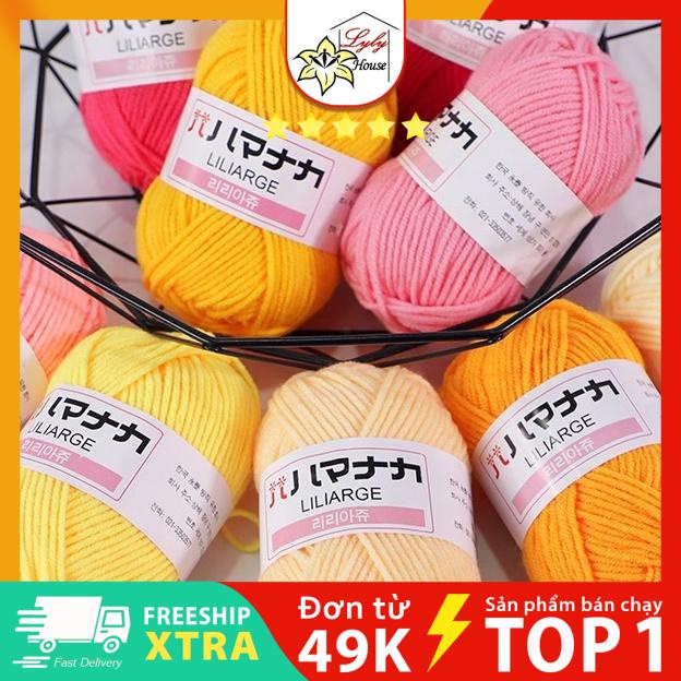 Len milk cotton hàn quốc dành cho trẻ em cuộn 25gr