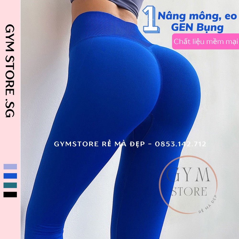 Quần Legging Quần Dài Nữ Chun Mông Cạp Cao Gen Bụng Đồ Tập Gym Yoga Nữ Giá Rẻ GYMSTORE 405