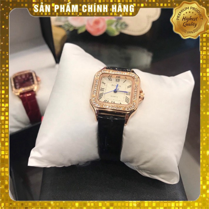 [Chính hãng] Đồng hồ nữ mặt vuông đính đá Bolun chính hãng 3T Swatch