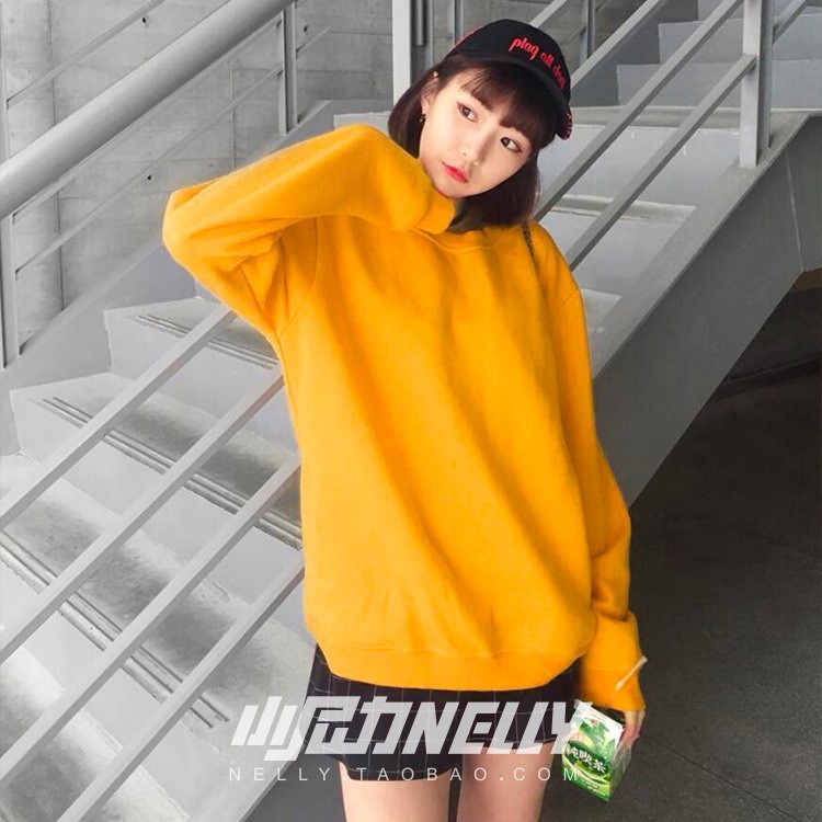 Áo nỉ Sweater oversize Basic, JACKLANE , Áo dài tay Unisex Jack Lane form rộng màu trơn