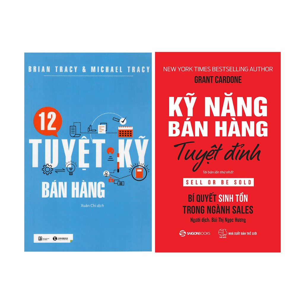 Sách Combo 2 cuốn Bán Hàng: 12 Tuyệt Kỹ Bán Hàng + Kỹ Năng Bán Hàng Tuyệt Đỉnh (Tái Bản).