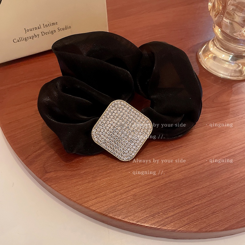 Dây Cột Tóc Vải Đính Hạt Ngọc Trai Thời Trang Dành Cho Nữ