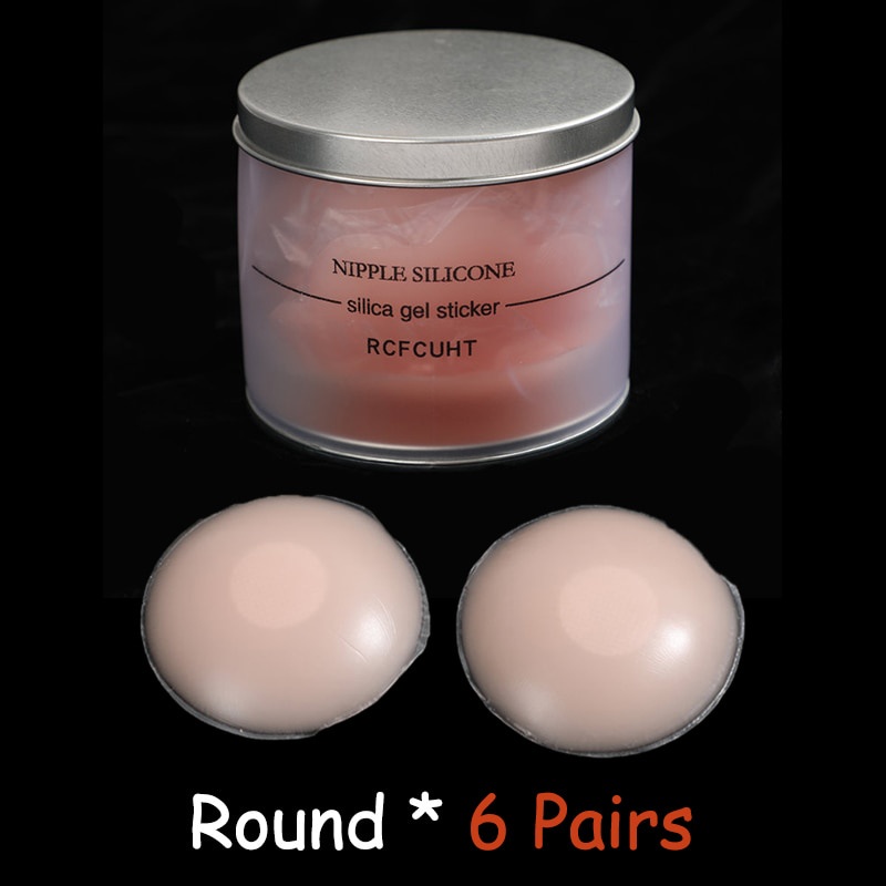 Set 5/ 6 cặp miếng dán FINETOO nâng ngực bằng silicon họa tiết hoa/ tròn quyến rũ dành cho nữ