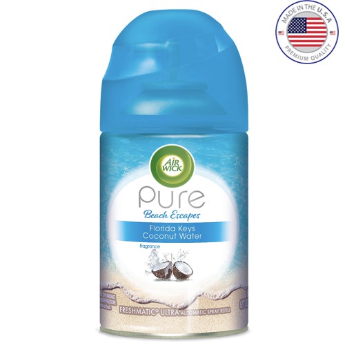 Bình Tinh Dầu Xịt Phòng Air Wick Freshmatic Pure Coconut Water Hương Nước Dừa,175g