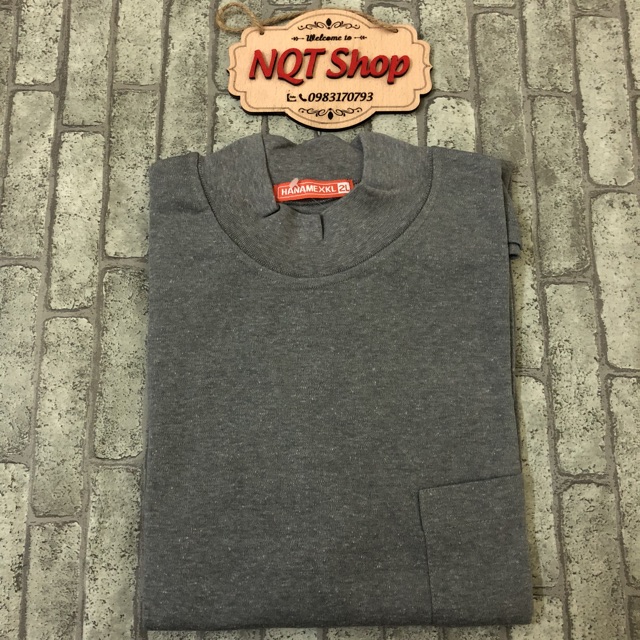 Áo Thun Nam Cổ 3 Phân Giữ Nhiệt