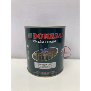 Sơn sắt kẽm donasa 2 trong 1 màu đen mờ 1027 _ 800ml