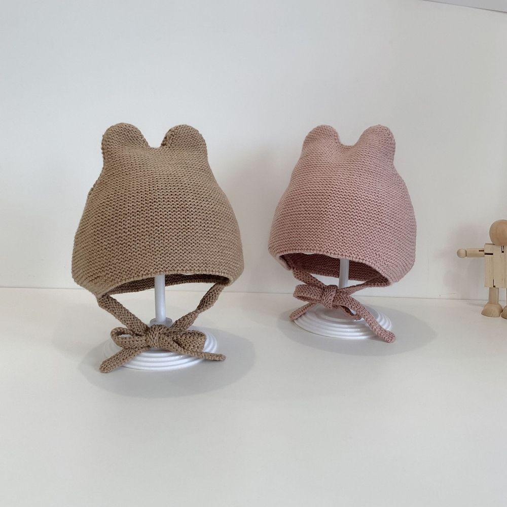 Anemone Mũ Dệt Kim Màu Trơn Bảo Vệ Tai Thời Trang Thu Đông Cho Bé