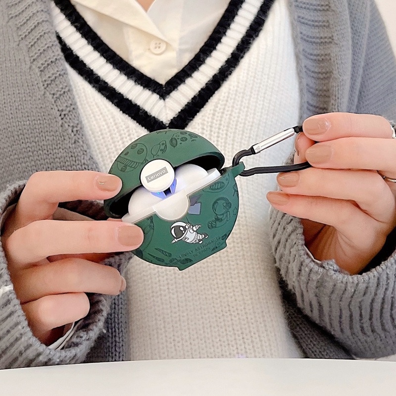 Vỏ Bảo Vệ Hộp Sạc Tai Nghe Bluetooth Lenovo LP80 Hình Phi Hành Gia Patrick Bằng Tpu