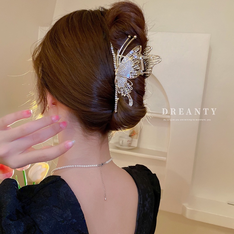 Kẹp Tóc Hình Bướm Đính Đá Phong Cách Hàn Quốc Thời Trang