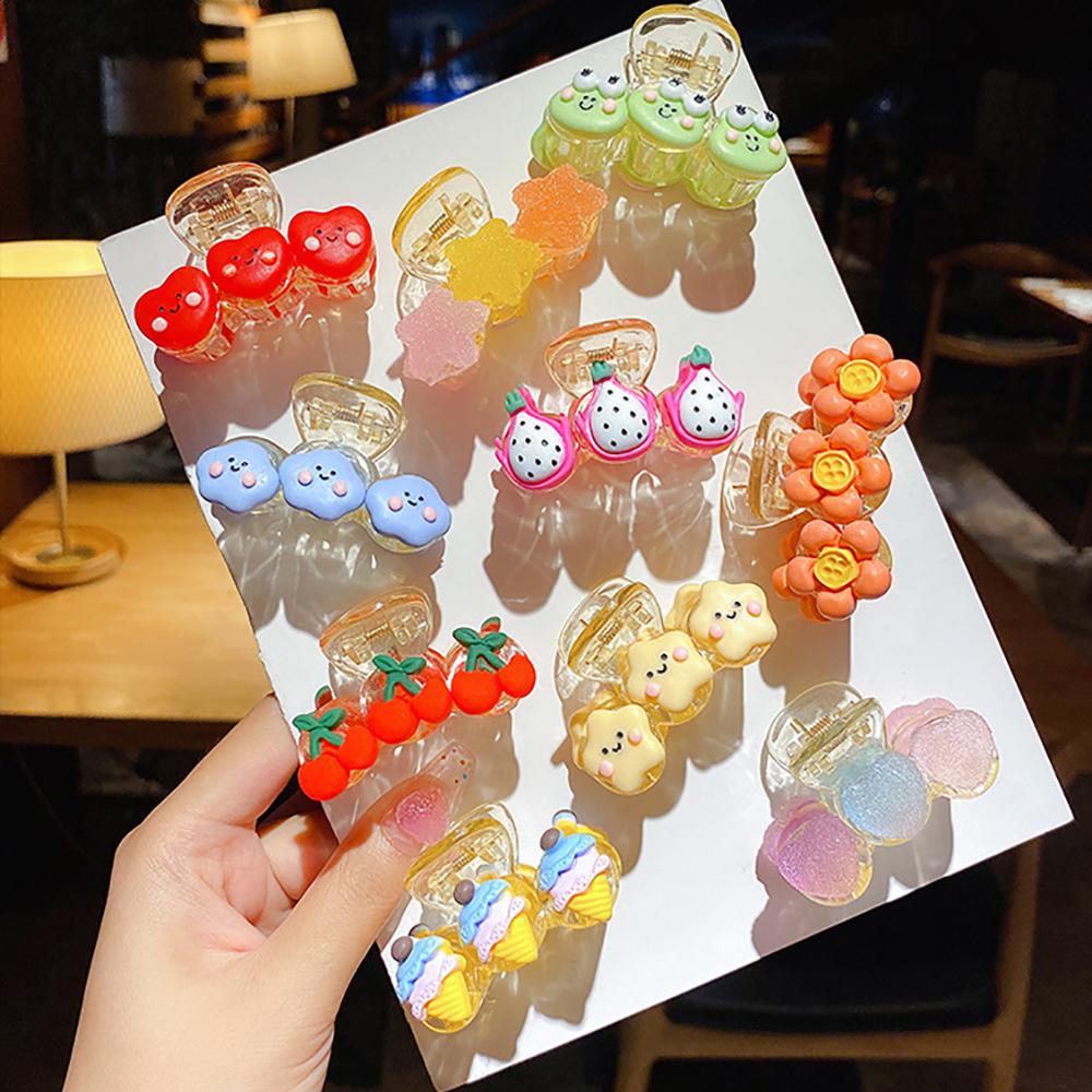 Kẹp Tóc Càng Cua Đính Hoa Bằng Nhựa Resin Thời Trang Đáng Yêu Cho Nữ WMES15H