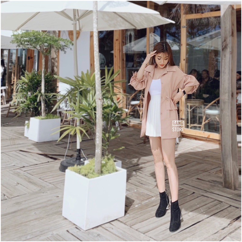 Aó khoác nữ măng tô cá tính Dưa Gang store AMT01 chính hãng | BigBuy360 - bigbuy360.vn