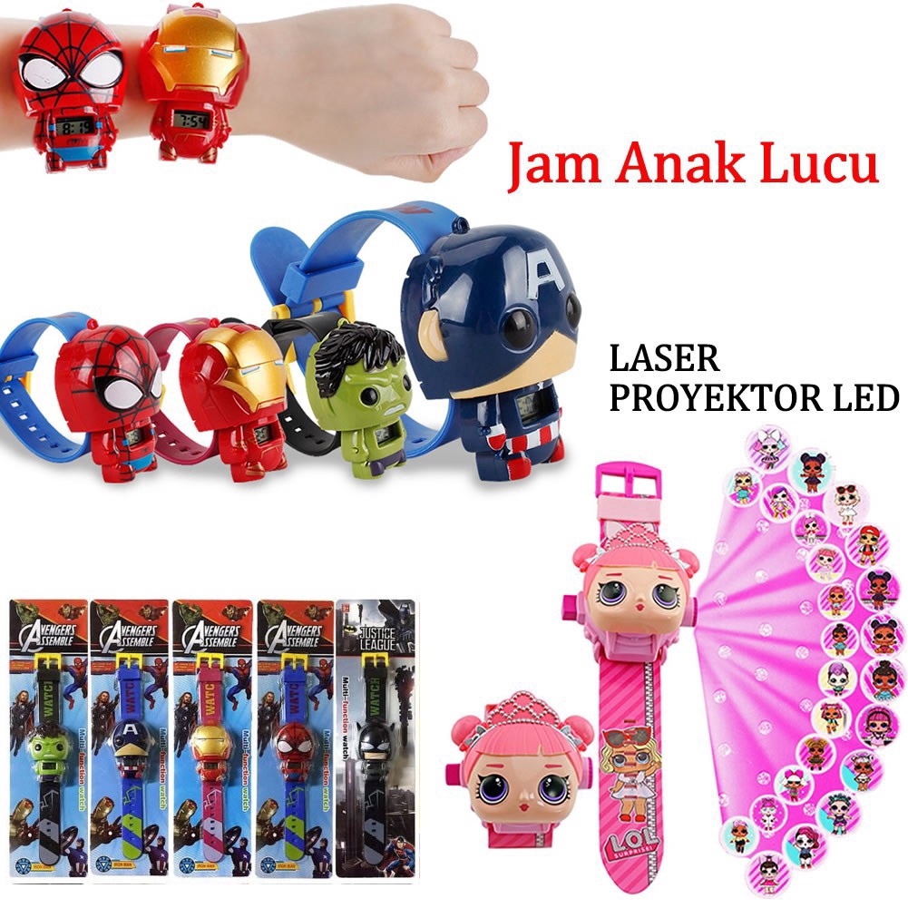 Kids 3D Cartoon Electronic projection Watch Cute Clock Boys Girls Gift | BigBuy360 - bigbuy360.vn