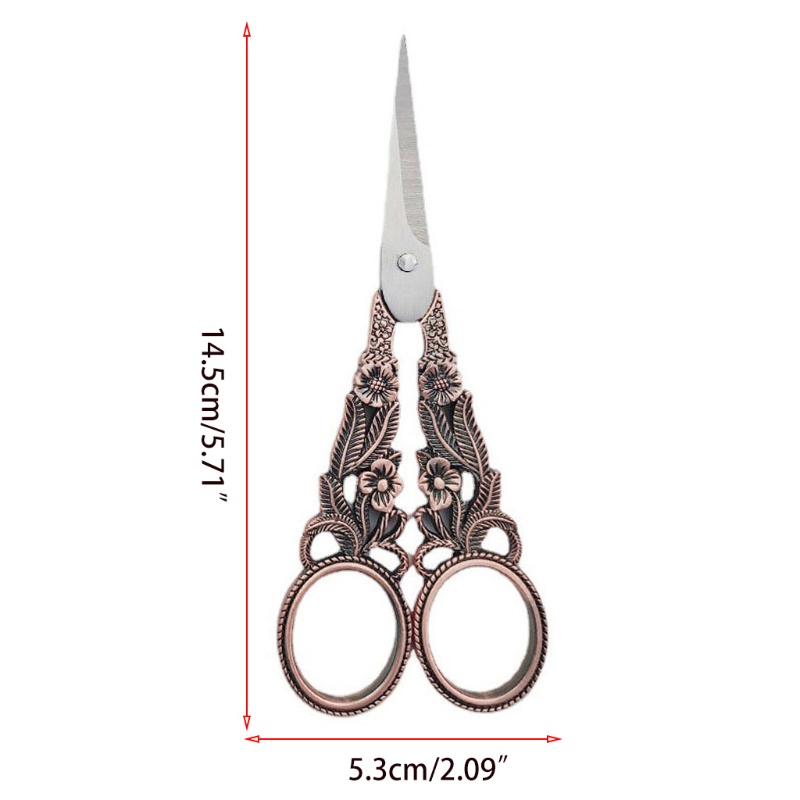 Kéo Inox Cắt Vải Thêu Hoa Kiểu Vintage Chuyên Dùng Cho Thợ May