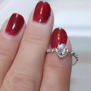 Nhẫn Đá Mặt Trăng Hình Giọt Nước