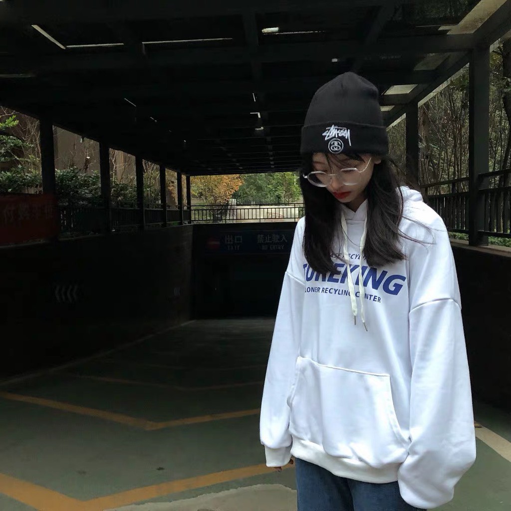 (HÀNG ORDER) ÁO HOODIE TUREKING FORM RỘNG CÓ NÓN HÀN QUỐC MÀU TRẮNG | BigBuy360 - bigbuy360.vn