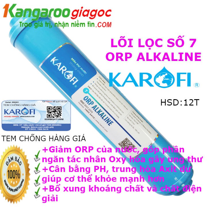 Lõi Lọc Nước Số 7 Karofi Chính Hãng | Lõi ORP ALKALINE KAROFI | Lõi lọc nước số 7 Karofi | WebRaoVat - webraovat.net.vn