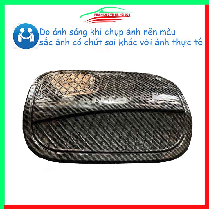 Ốp nắp xăng Santafe 2019-2023 vân cacbon bảo vệ chống trầy trang trí ô tô
