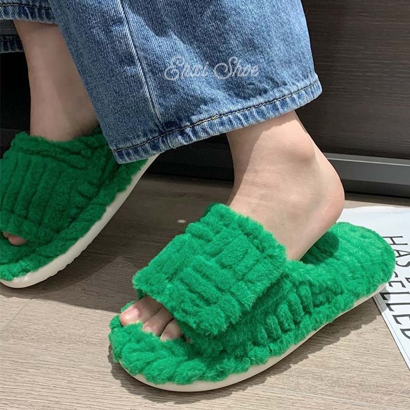 Oeteo Dép Đi Trong Nhà Quai Dán Đế Dày Thiết Kế Dễ Thương Cho Nữ