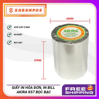 [SIÊU TRẮNG] Giấy in hóa đơn, in bill K57 AKIRA bọc bạc phi 45 - Sabanpos