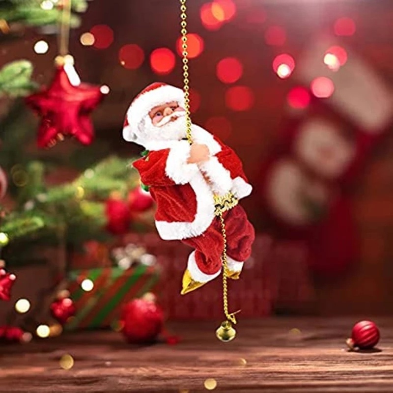 Đồ Chơi Trang Trí Cây Thông Noel Hình Ông Già Noel Chạy Bằng Pin Có Nhạc