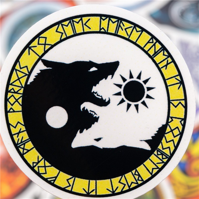 50/ 25/ 10 Miếng dán họa tiết hoạt hình phong cách retro chống nước trang trí xe xe máy/ đàn guitar/ cốc nước