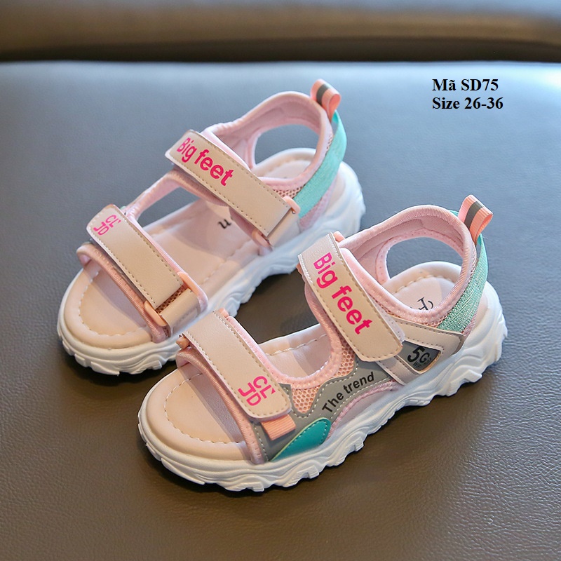 Sandal Bé Gái Đi Học ĐI Chơi Đơn Giản Siêu Nhẹ Siêu Êm SD83