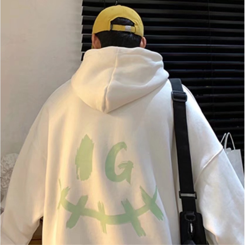 Áo hoodie dáng rộng vải nỉ chất đẹp mũ 2 lớp không xù lông hàng Quảng Châu cho nam nữ