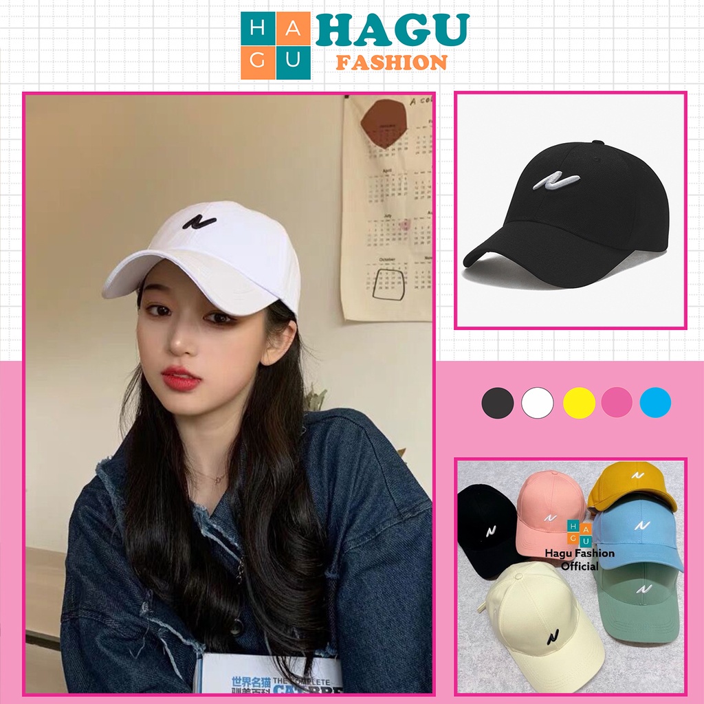 Mũ lưỡi trai Nón kết Nhung cao cấp thêu chữ N Hagu Fashion 397 phong cách Ulzzang form unisex nam nữ