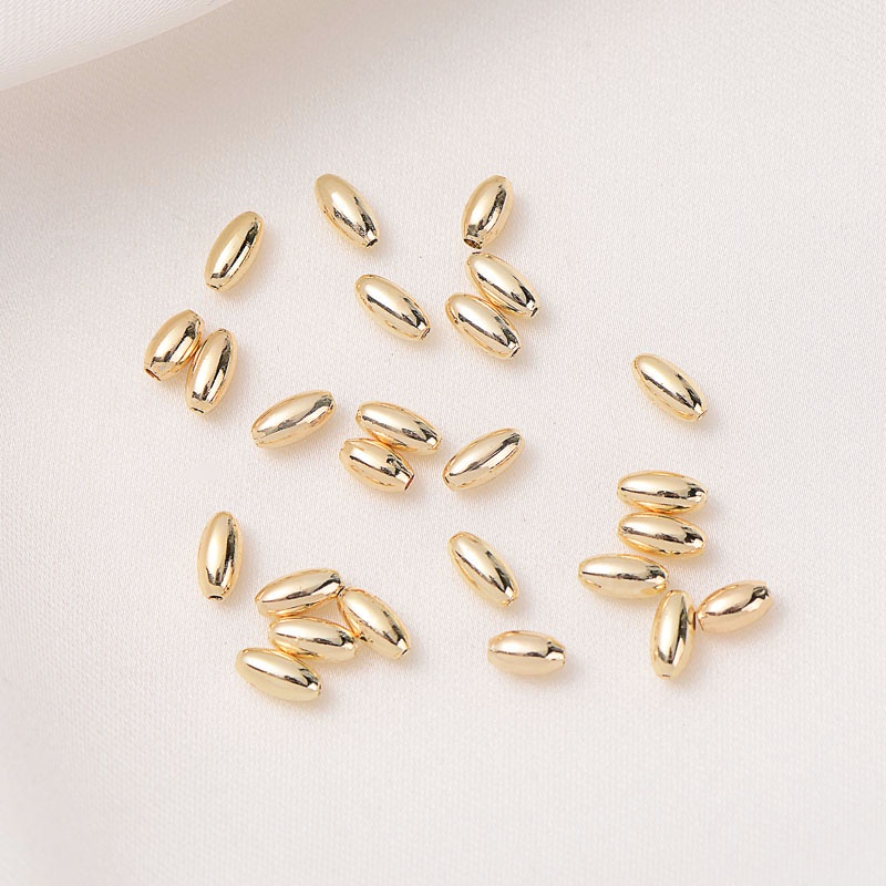 Bộ 10 Hạt Đồng 14K Dùng Làm Vòng Tay/Dây Chuyền diy