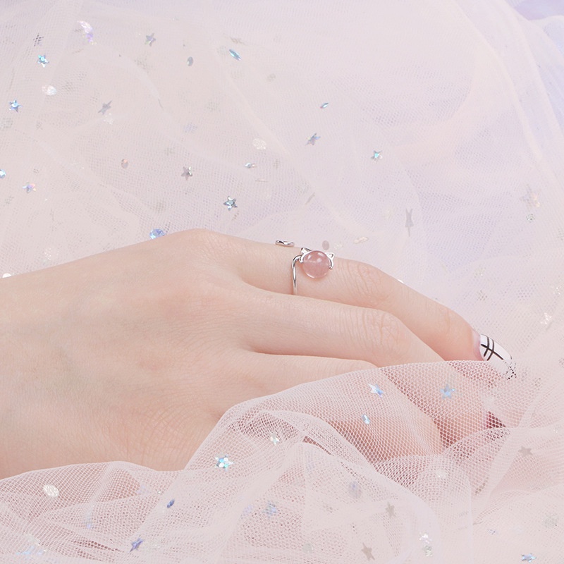 Nhẫn Đeo Tay F798 Họa Tiết Trái Tim/ Dâu Tây/ Mèo Dễ Thương Thời Trang Cho Nữ