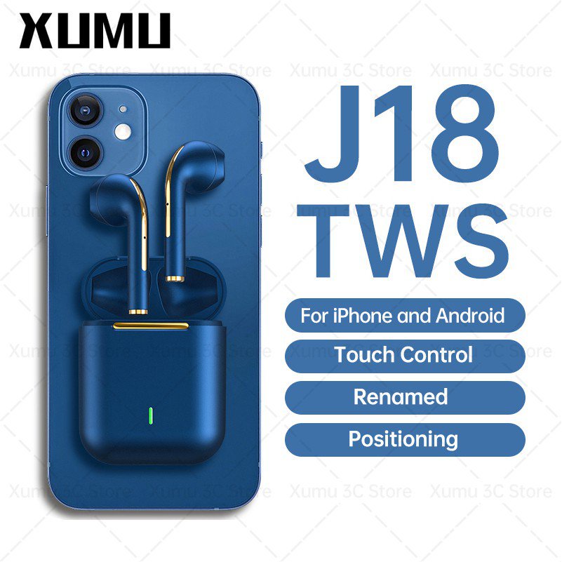 Tai nghe không dây xumu J18 TWS, tai nghe trong tai Stereo cho AirPods Gen 2, Tai nghe không dây điều khiển cảm ứng, dàn