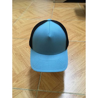 🌈Freeship🌈Mũ lưỡi trai Hàn Quốc màu xanh nhạt, lưới đen