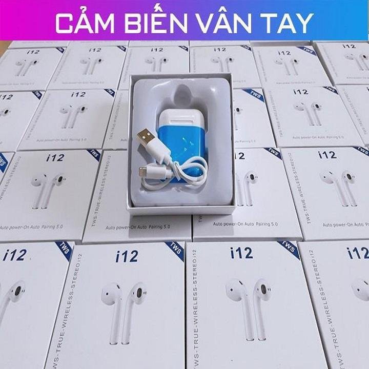 TAI NGHE BLUETOOTH I12 KHÔNG DÂY CẢM BIẾN VÂN TAY GIÁ TỐT HÀNG CHÍNH HÃNG