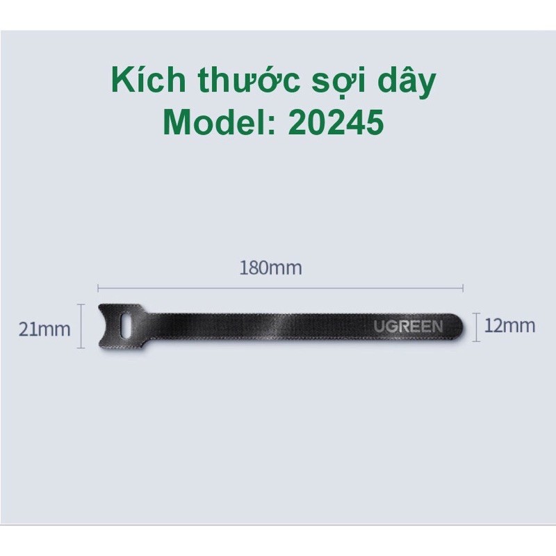 Băng gai cuốn gọn dây sạc dây tai nghe dây điện dây cáp UGREEN Cao cấp