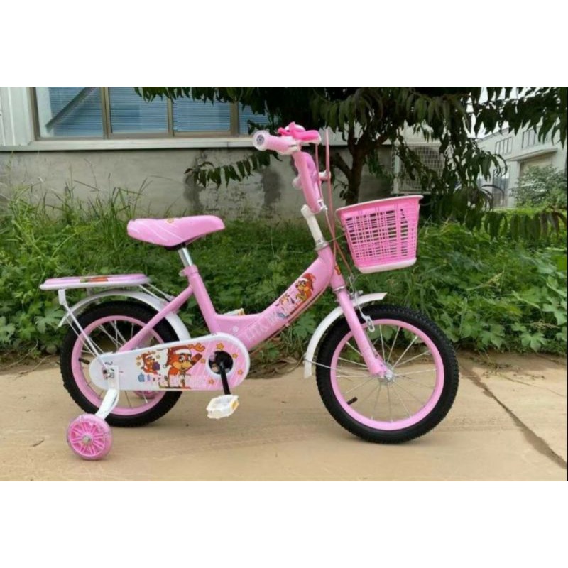 Xe đạp bé gái 1 khung màu hồng, tím 12 , 14 , 16 inch về nhiều mẫu đẹp ạ