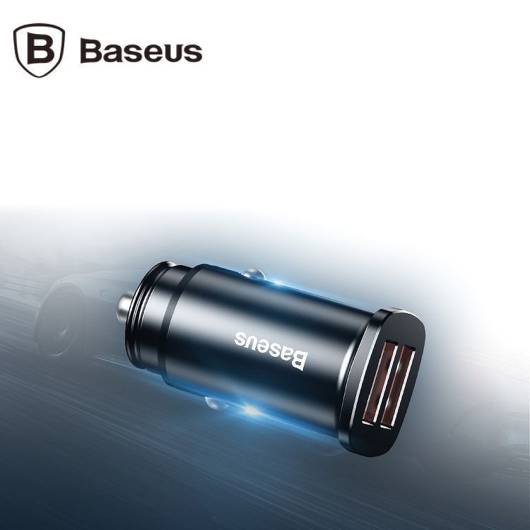 CHÍNH HÃNG Tẩu sạc ô tô, xe hơi nhãn hiệu BASEUS CCALL-DS tích hợp 2 cổng USB sạc nhanh 30W Quick Charge 3.0 {BẢO HÀNH