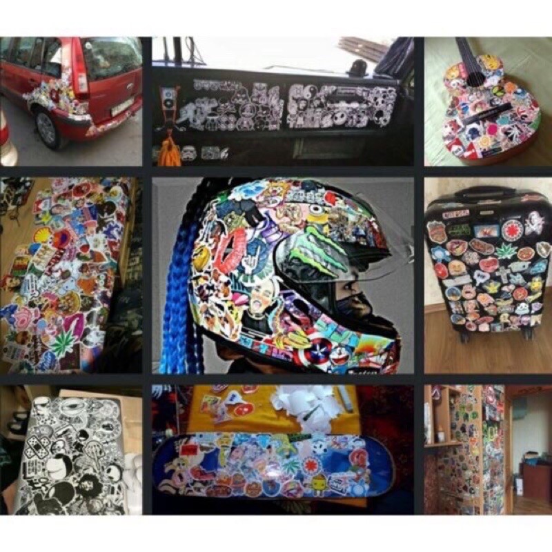 [CHẤT] Sticker 50 Miếng Lớn Chống Thấm Nước | BigBuy360 - bigbuy360.vn