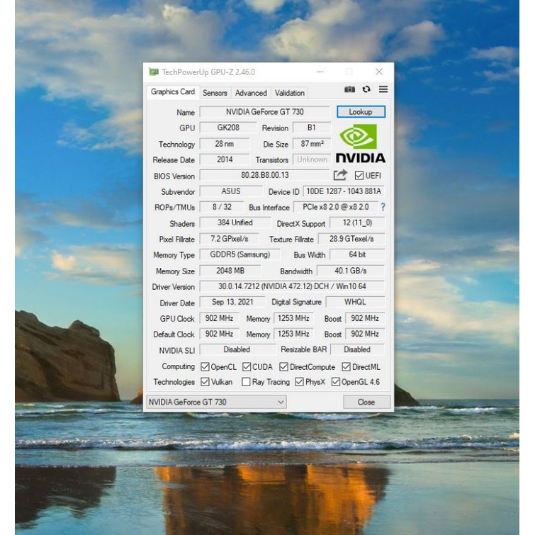 card màn hình nividia gt 730 2gb ddr5 bo lùn mới mua tháng 3