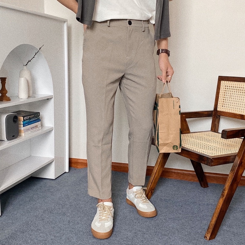 Quần tây baggy ống côn 9 tấc nam vải kaki - DAILY PANTS.