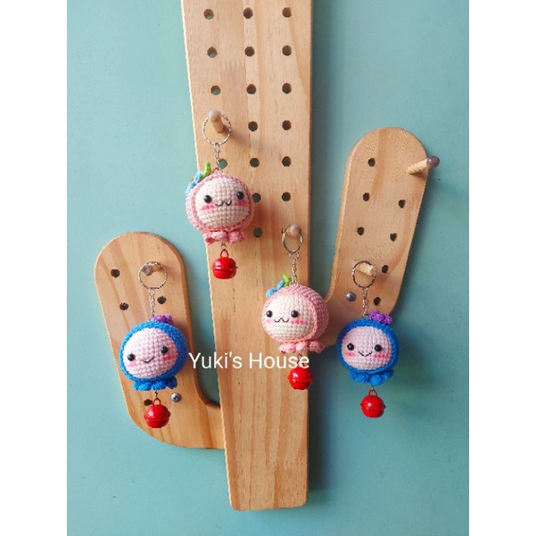 Móc khóa Bạch Tuột len