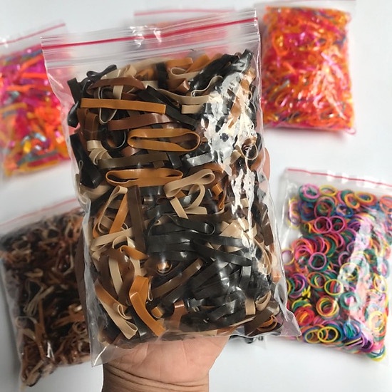 Dây thun buộc tóc màu socola 50gr - UniLabel