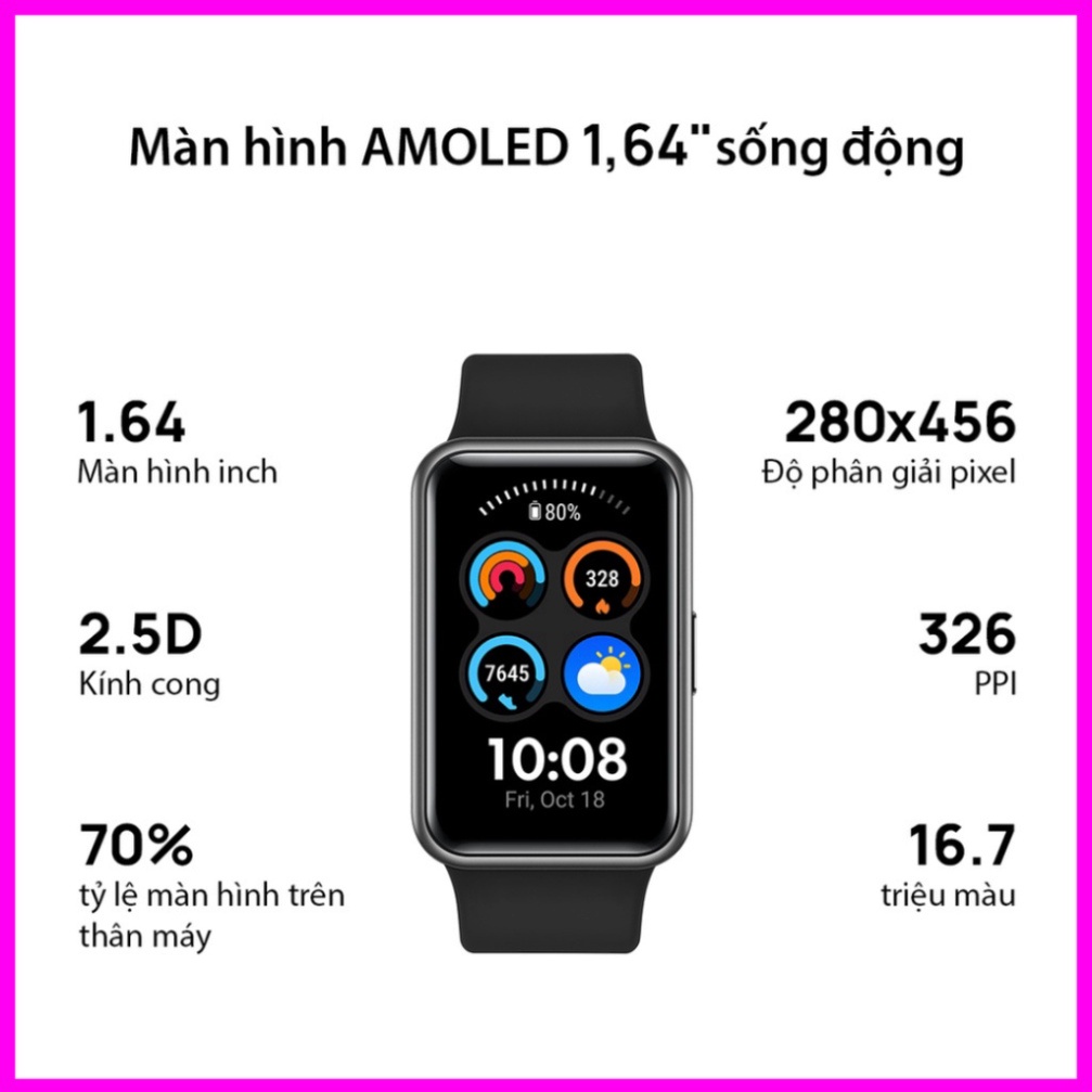 Đồng Hồ Thông Minh HUAWEI WATCH FIT Mới | Theo Dõi Spo2 Cả Ngày | Thời Lượng Pin Dài (cực rẻ)